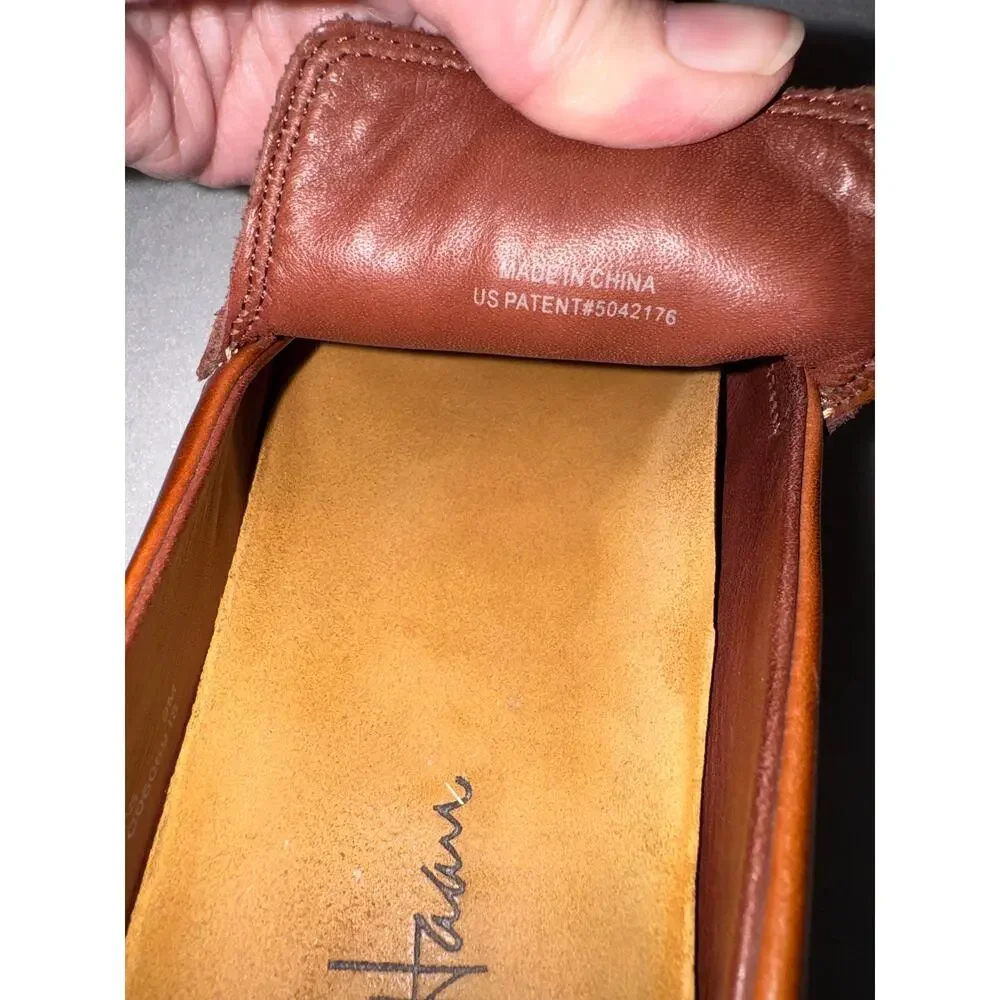 Cole Haan Mens Leather Loafer Dress Driving Shoes Size 9M Cognac Brown